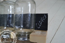 Load image into Gallery viewer, Wood Sprout Growing Stand with Drip Tray , 3 Jar Holder , Chalk Board Backing