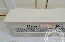 Load image into Gallery viewer, Farmhouse Style Wood Bread Box with Aluminum Panel Door