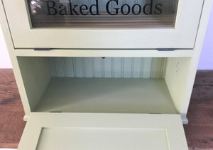 Boîte à pain en bois à deux étages