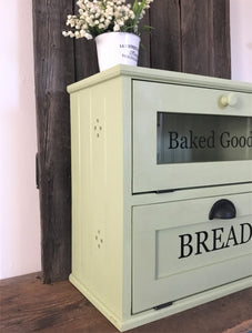 Double Decker Wood Bread Box