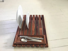 Load image into Gallery viewer, Counter Dish Drying Rack with Cutlery Tray