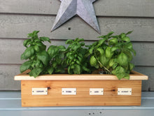 Load image into Gallery viewer, Cedar Wood Window Box with Name Tags