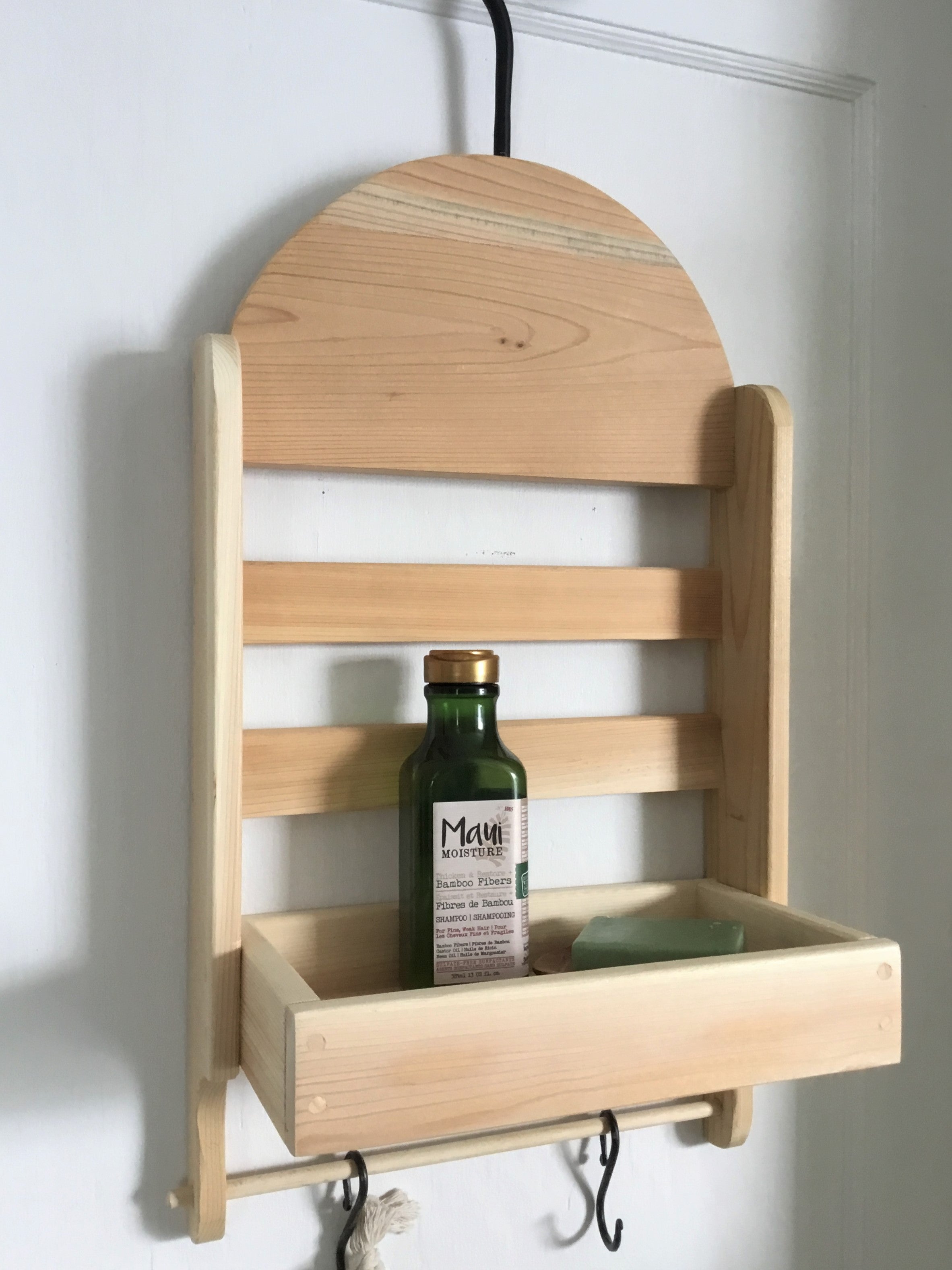 Shower Caddy , Cedar Wood , Double Shelf, Rustic Style Shower Storage ,  Made to Order 