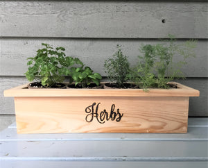 Cedar Wood Planter Box for Herbs