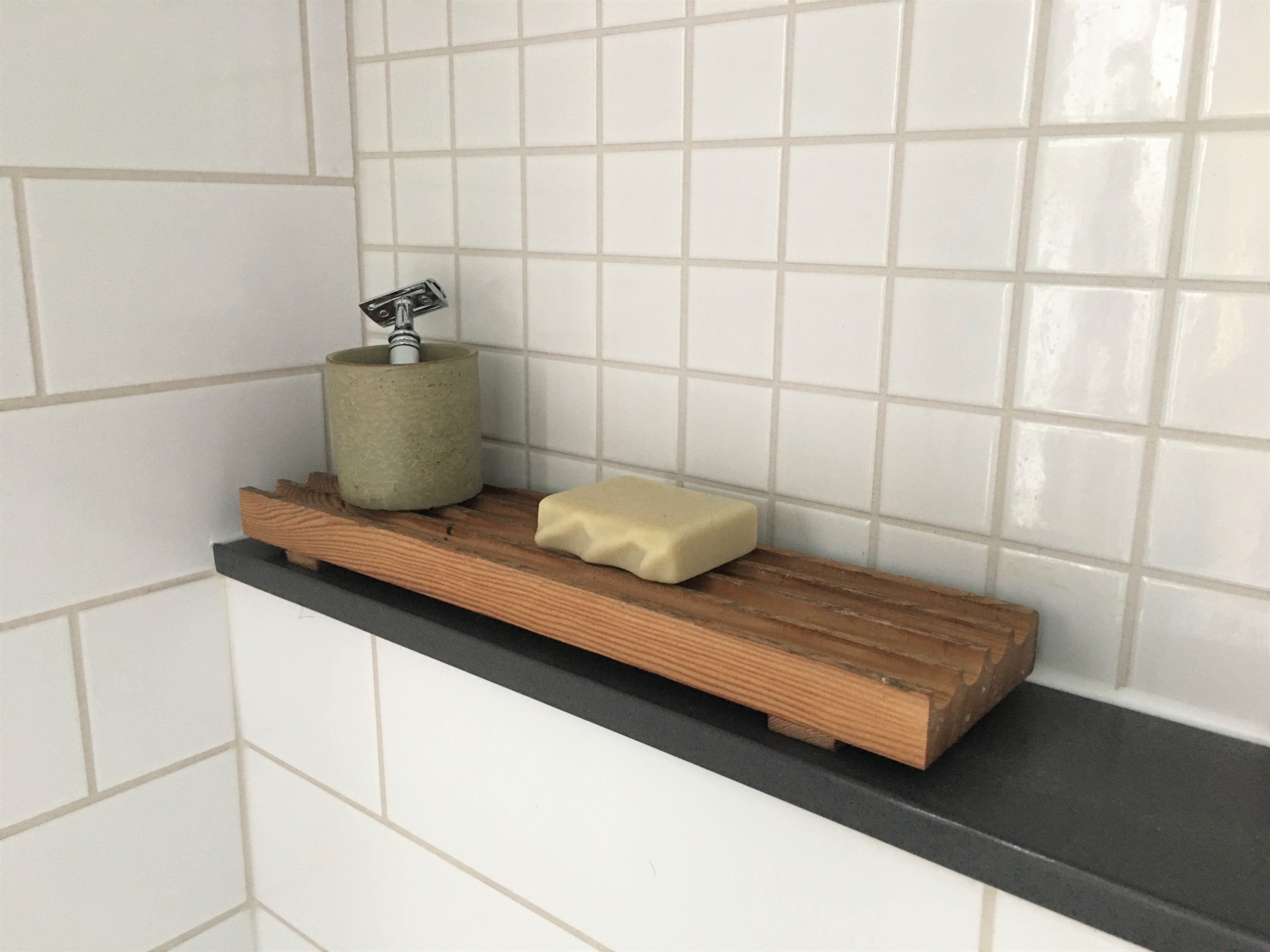 Reclaimed Wood Soap and Cream Bottle Tray , Custom Sized , Custom