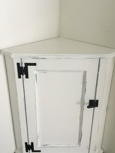 Farmhouse Style Wall Mounted Corner Cabinet
