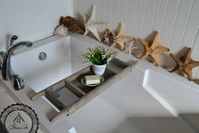 Load image into Gallery viewer, Barn Wood Gray Bath Tray  with 3 Compartments