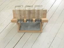 Load image into Gallery viewer, Wood Sprout Growing Stand with Drip Tray , 3 Jar Holder