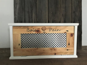Rustic Bread Box  Recycled Wood , 20 x 7  x 10