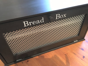 Large Wood Bread Box , Adjustable Shelf , Farmhouse Style