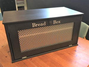 Grande boîte à pain en bois, étagère réglable, style ferme