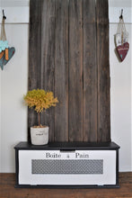 Load image into Gallery viewer, Modern Farmhouse Style Wood Bread Box 28 x 9 x 7