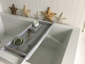 Rustic Wood Bath Tray Recycled Wood 12" Wide