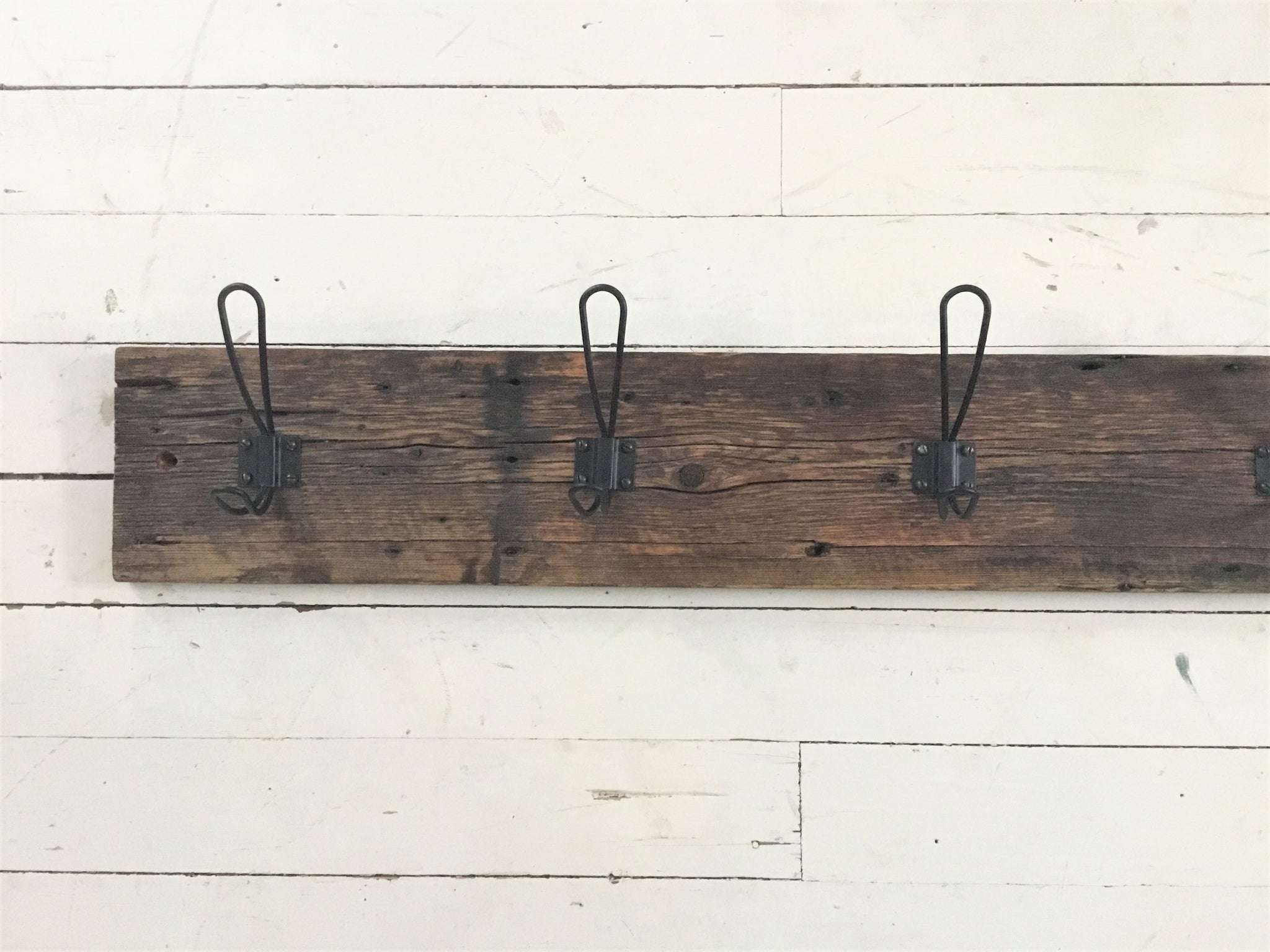 Personalized Reclaimed Wooden Coat Rack Barn Wood hooks