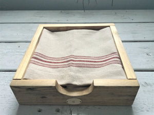 Porte-serviettes rustique en bois récupéré, finition naturelle