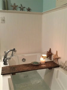 Reclaimed Barn Wood Bathtub Tray