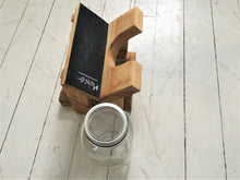 Charger l&#39;image dans la galerie, Support de culture de pousses de bois avec bac d&#39;égouttement, 1 support de bocal, support de tableau noir