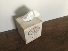 Load image into Gallery viewer, Recycled Wood Tissue Box Cover ,  Vintage White Washed