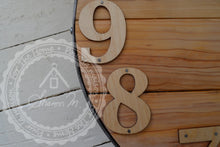 Charger l&#39;image dans la galerie, Horloge murale en bois, ronde de 18 pouces, style ferme, bois recyclé, style industriel