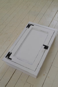 Vintage Style Replacement Door and Frame for Existing Built In Washroom Cabinet , Paneled Door with Frame