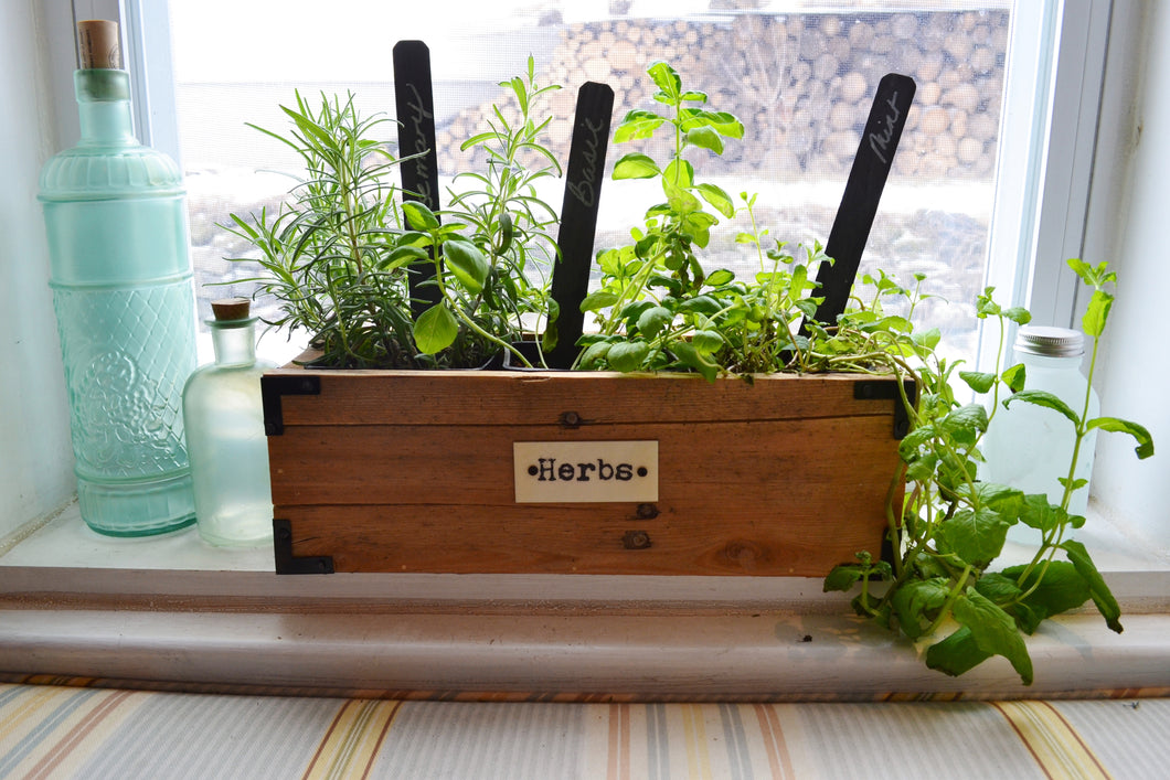 Reclaimed Wood Herb Planter , 3 Sizes