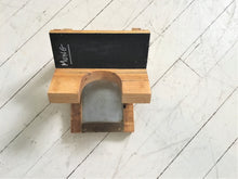 Load image into Gallery viewer, Wood Sprout Growing Stand with Drip Tray , 1 Jar Holder , Chalk Board Backing