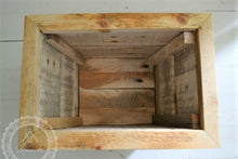 Load image into Gallery viewer, Wood Waste Paper Bin , Reclaimed Wood , Rustic Style , With or Without Lid