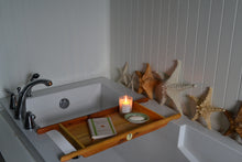 Load image into Gallery viewer, Rustic Wood Bath Tray Recycled Wood 12&quot; Wide